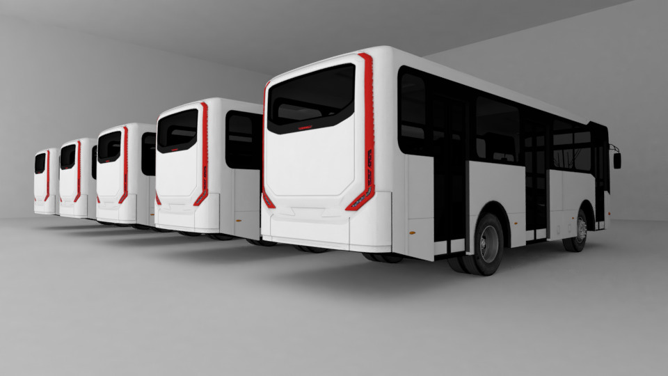 City bus Caio Apache Vip V OF-1519 Low-poly 3D model_9