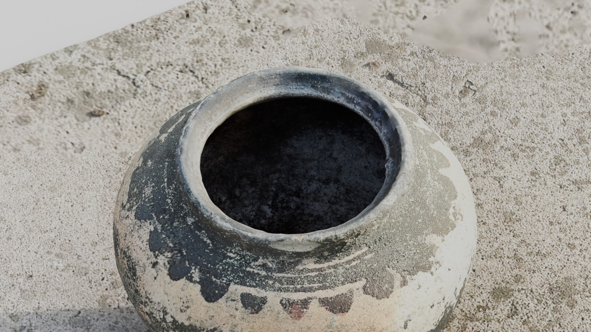 Scanned Detailed old bowl 3D model_3