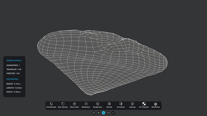 Puff Pastry Low-poly 3D model 4
