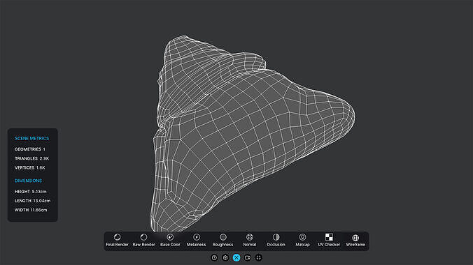 Puff Pastry Low-poly 3D model 6