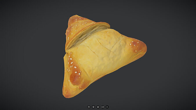 Puff Pastry Low-poly 3D model 5