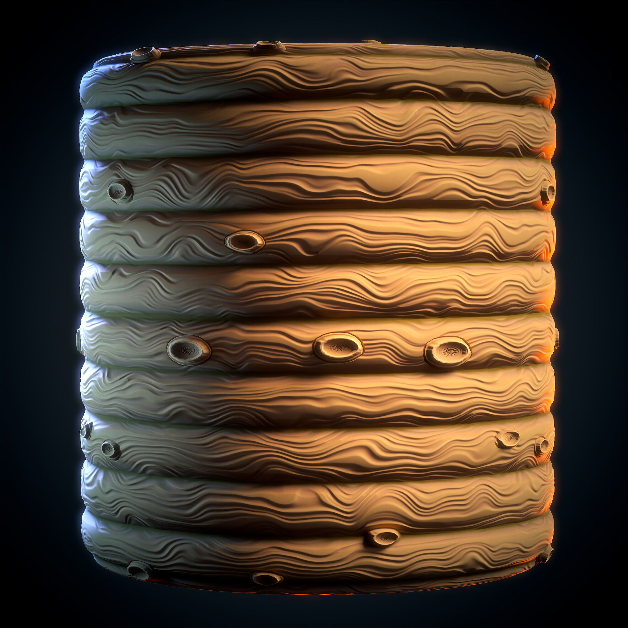 Wood Logs Stylized - VOL 07 - SBsar - Maps Texture_11