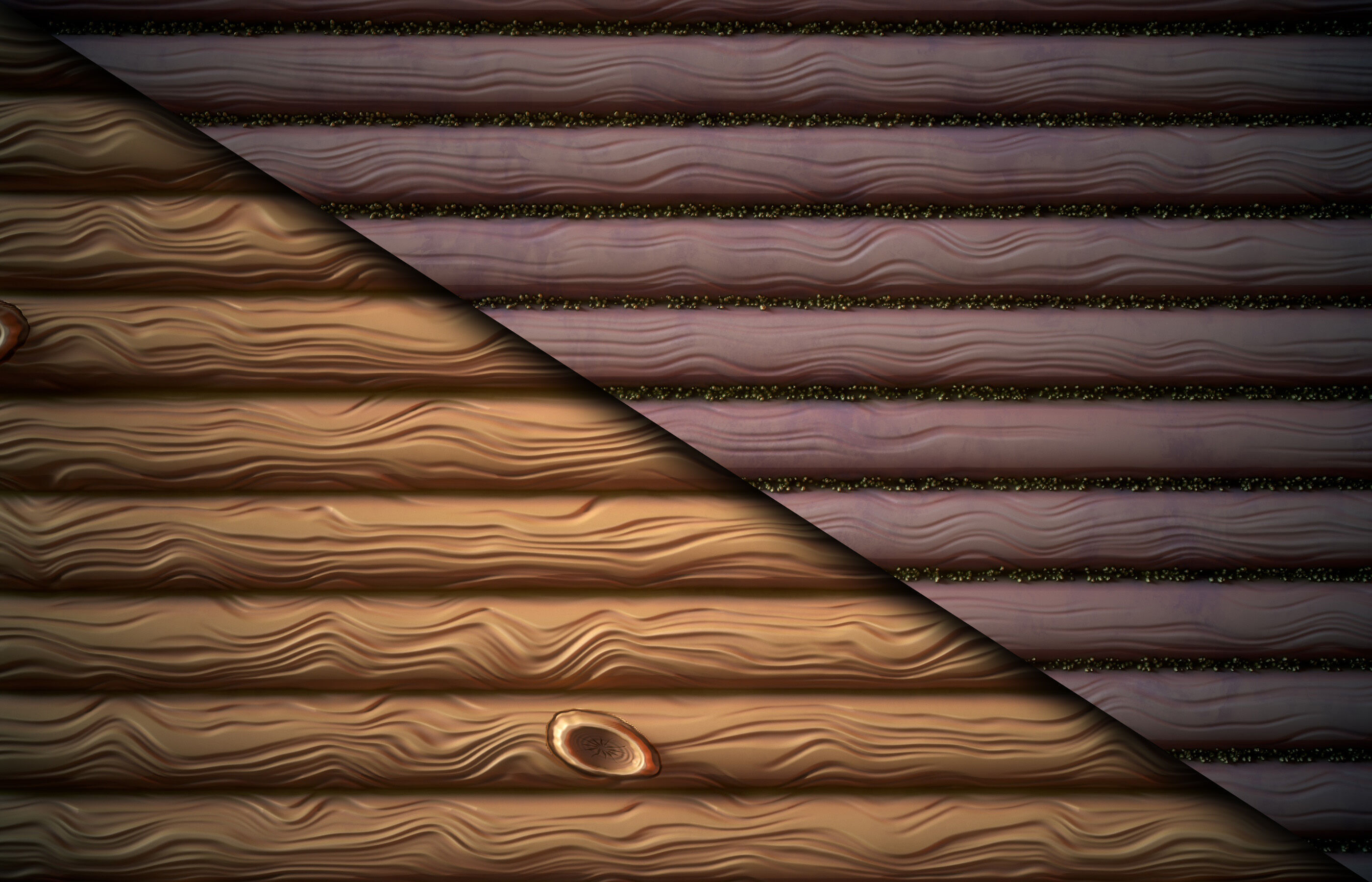 Wood Logs Stylized - VOL 07 - SBsar - Maps Texture_3