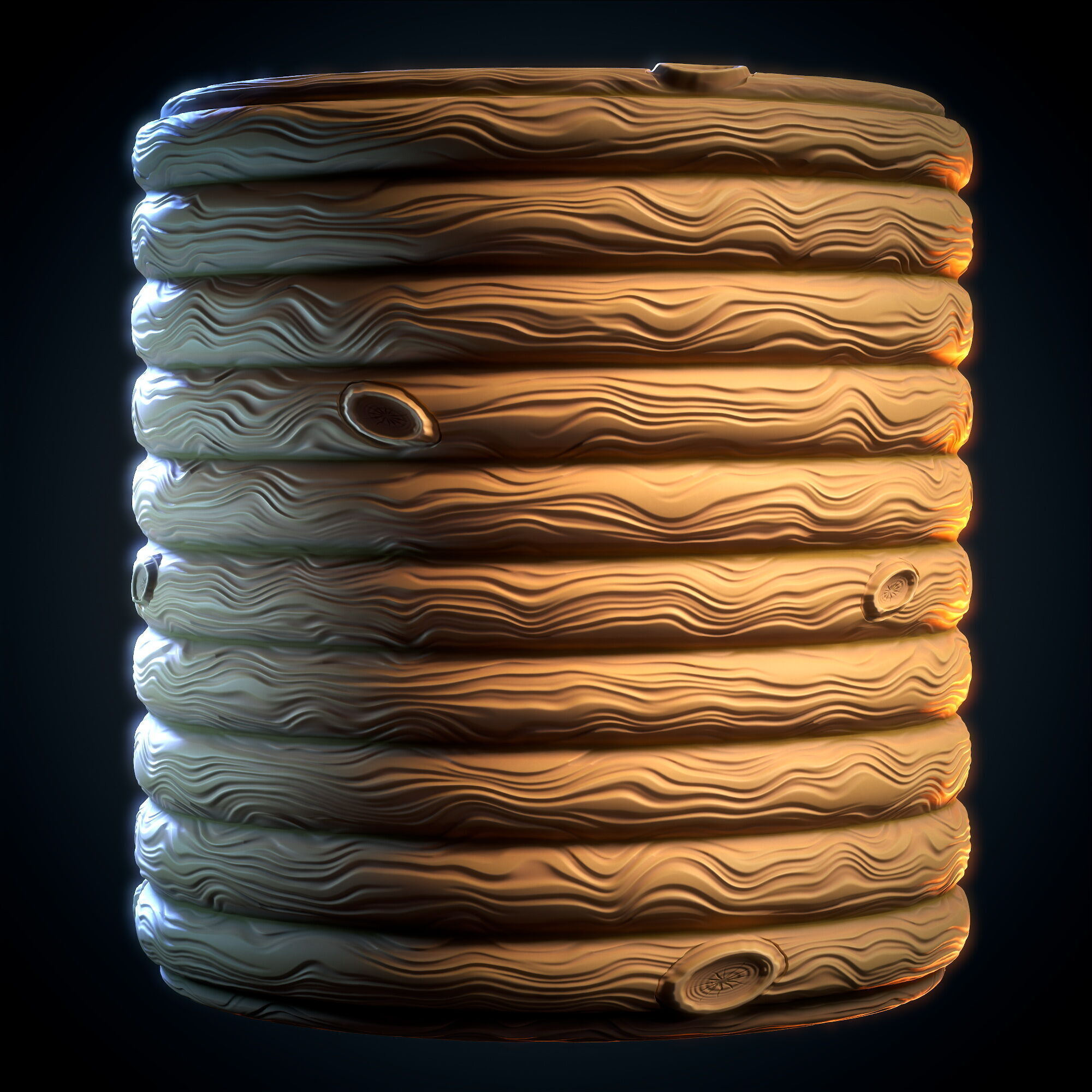 Wood Logs Stylized - VOL 07 - SBsar - Maps Texture_12