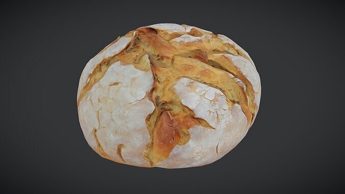 Sourdough Bread Low-poly 3D model