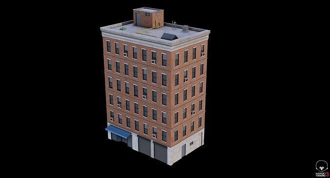 Apartment Buildings 3D Model Pack 7