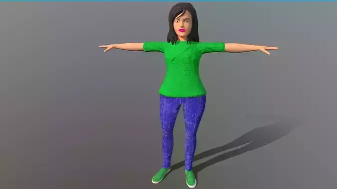 Maya  Sporty 3d Woman with Outfit Variants