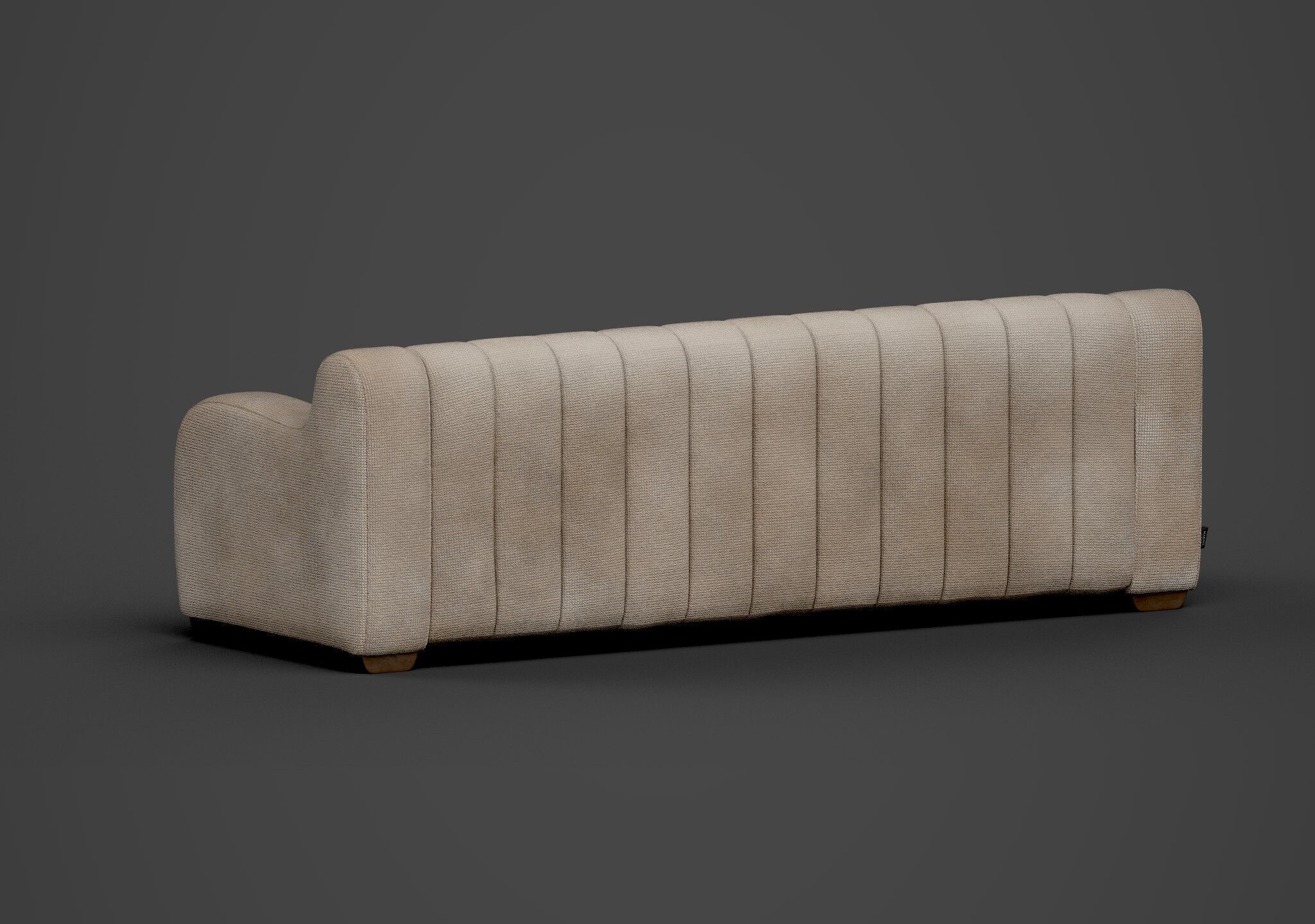 Sofa-4-Seater Low-poly 3D model_4