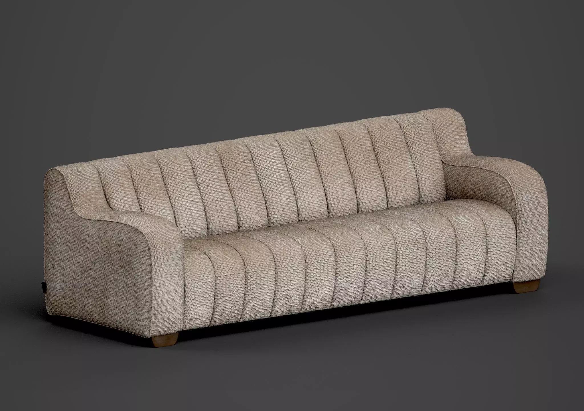 Sofa-4-Seater Low-poly 3D model_0