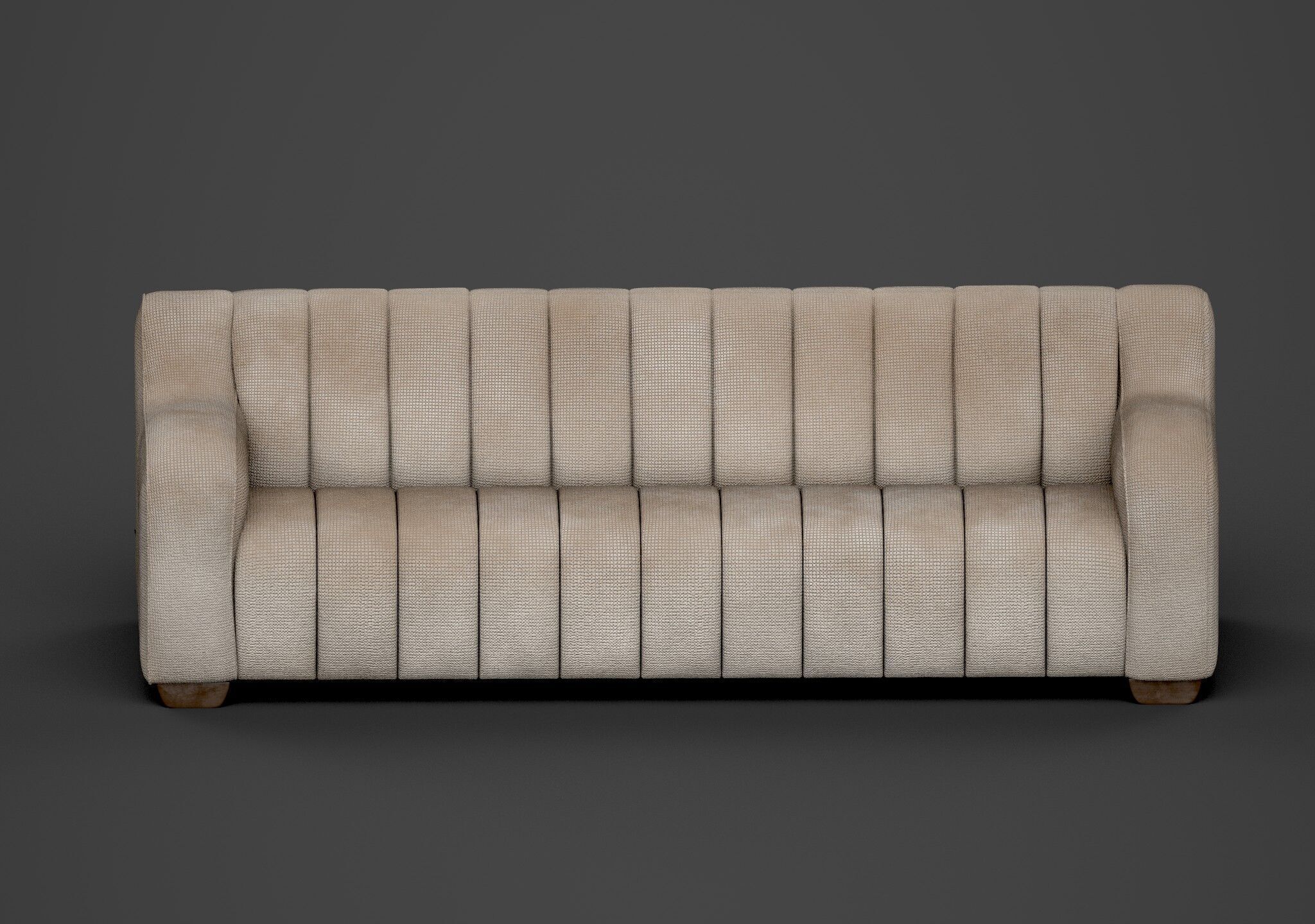 Sofa-4-Seater Low-poly 3D model_2