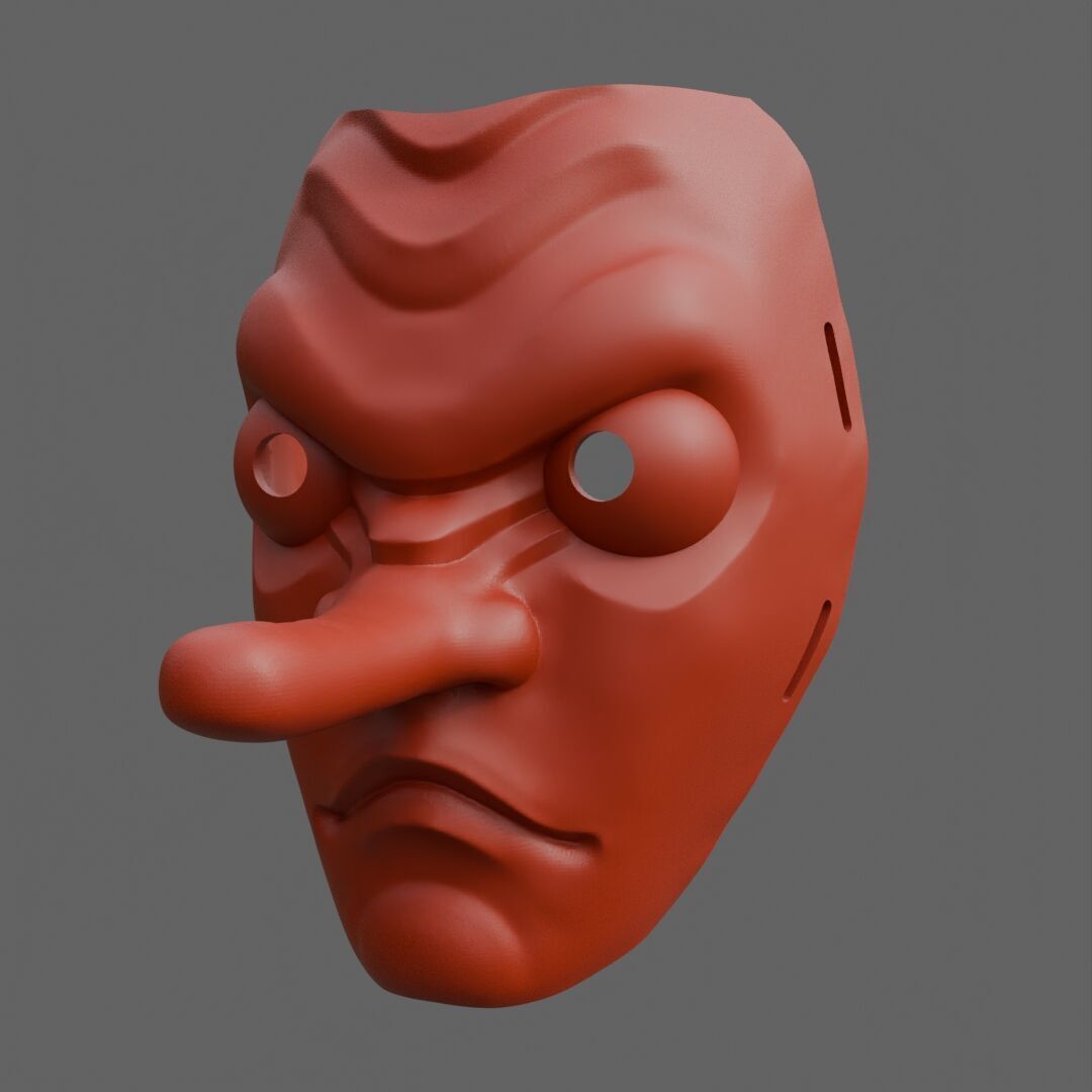 Urokodaki Mask for Cosplay Demon Slayer Fan Art 3D print model_1