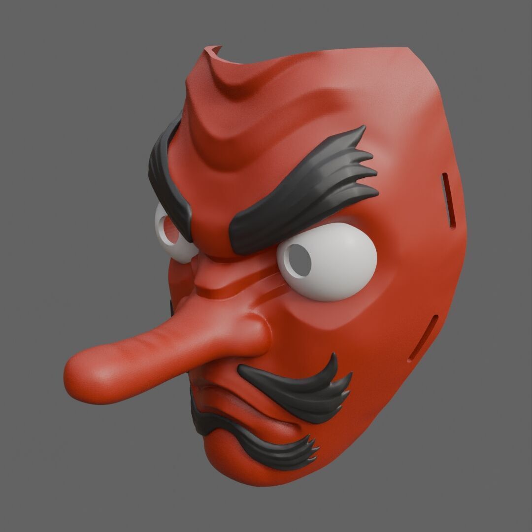 Urokodaki Mask for Cosplay Demon Slayer Fan Art 3D print model_6