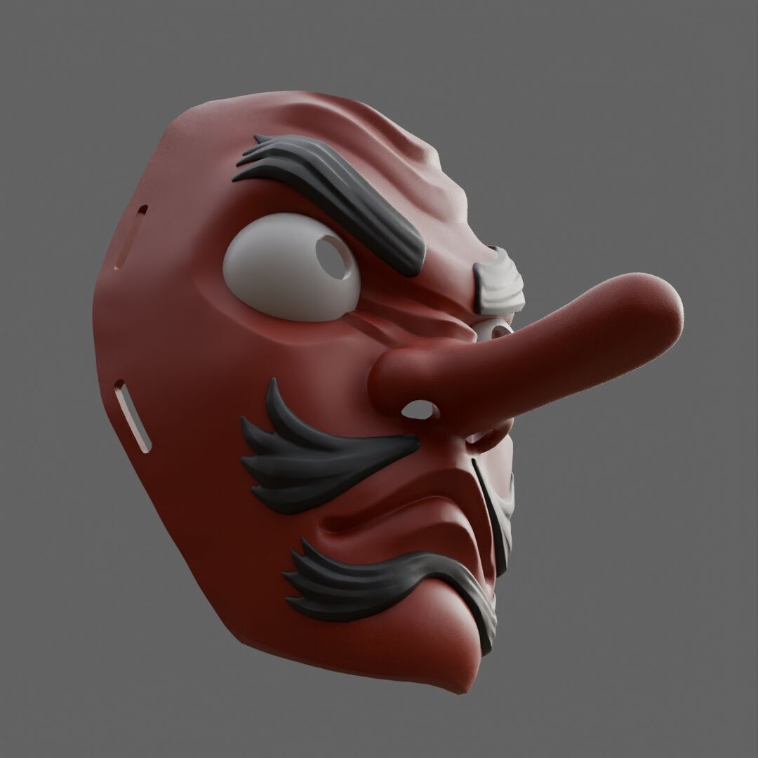 Urokodaki Mask for Cosplay Demon Slayer Fan Art 3D print model_5