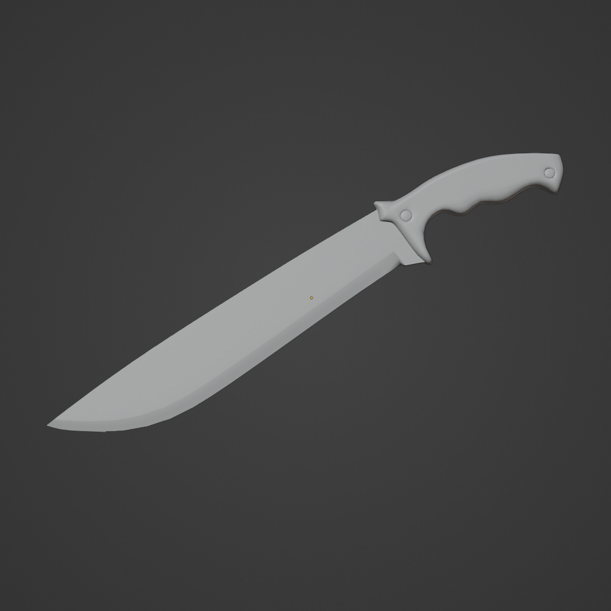 Machete Knife 03 Low-poly 3D model_9