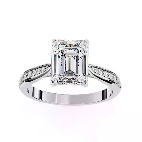 ASSCHER DIAMOND RING -CAD-118