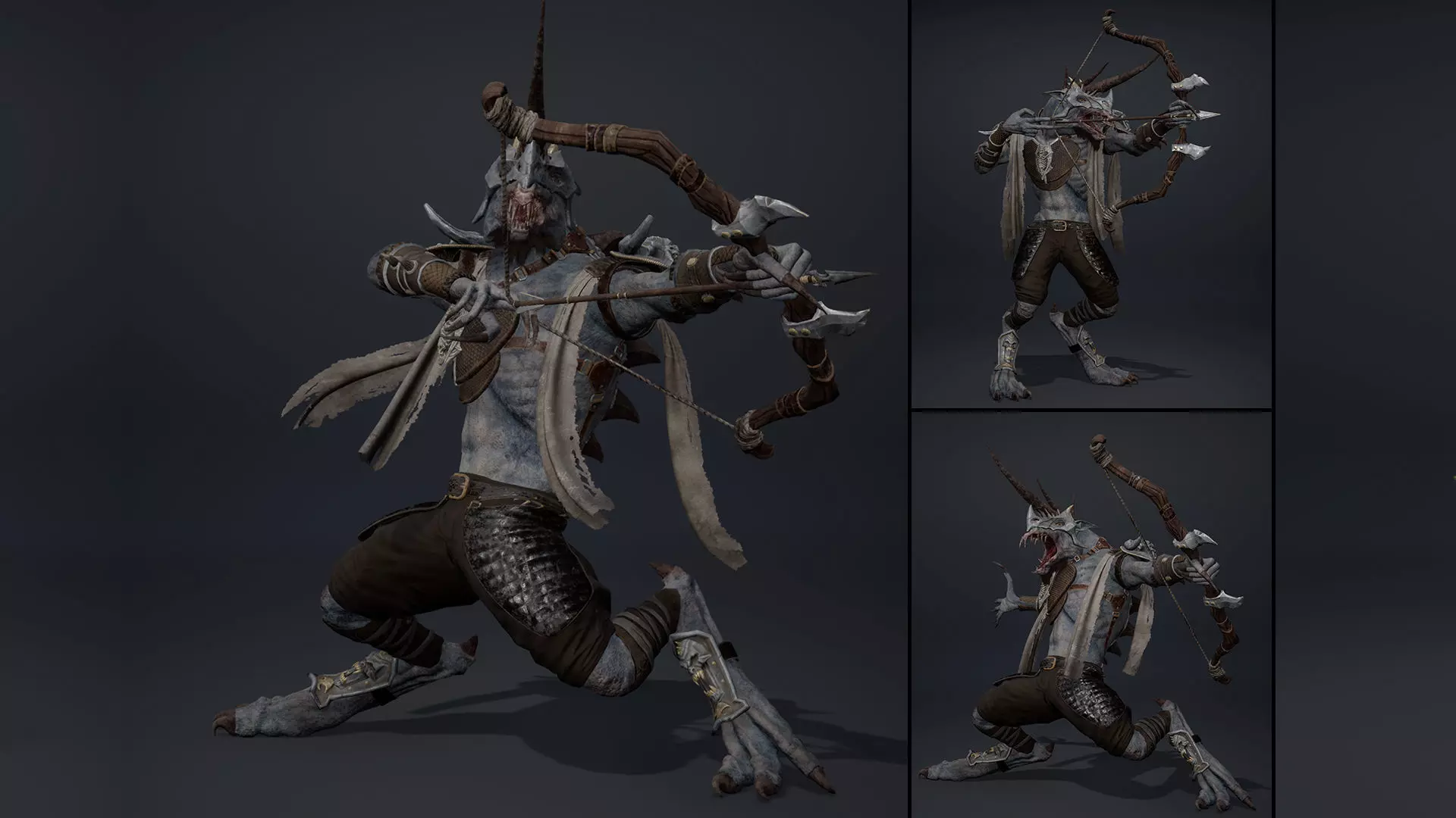 Ashen Archer Arm1 Low-poly 3D model_0