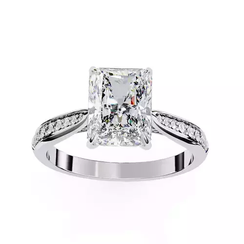 ASSCHER  DIAMOND RING -CAD-119