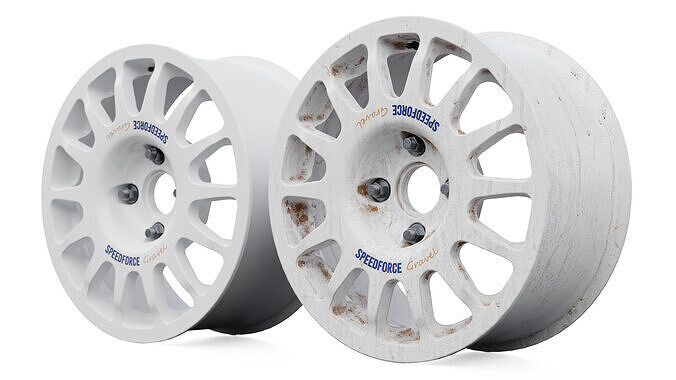 Gravel Rim 15 Low-poly 3D model 3