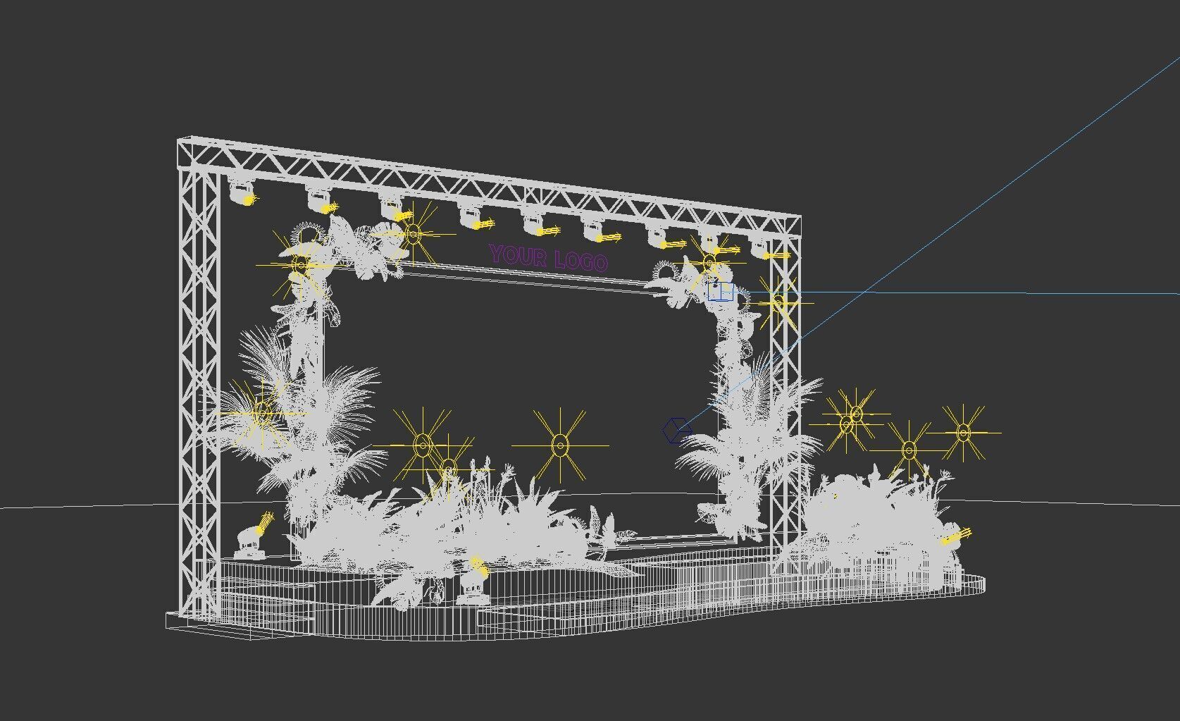 Tropical Stage Event 3D 3D print model_5