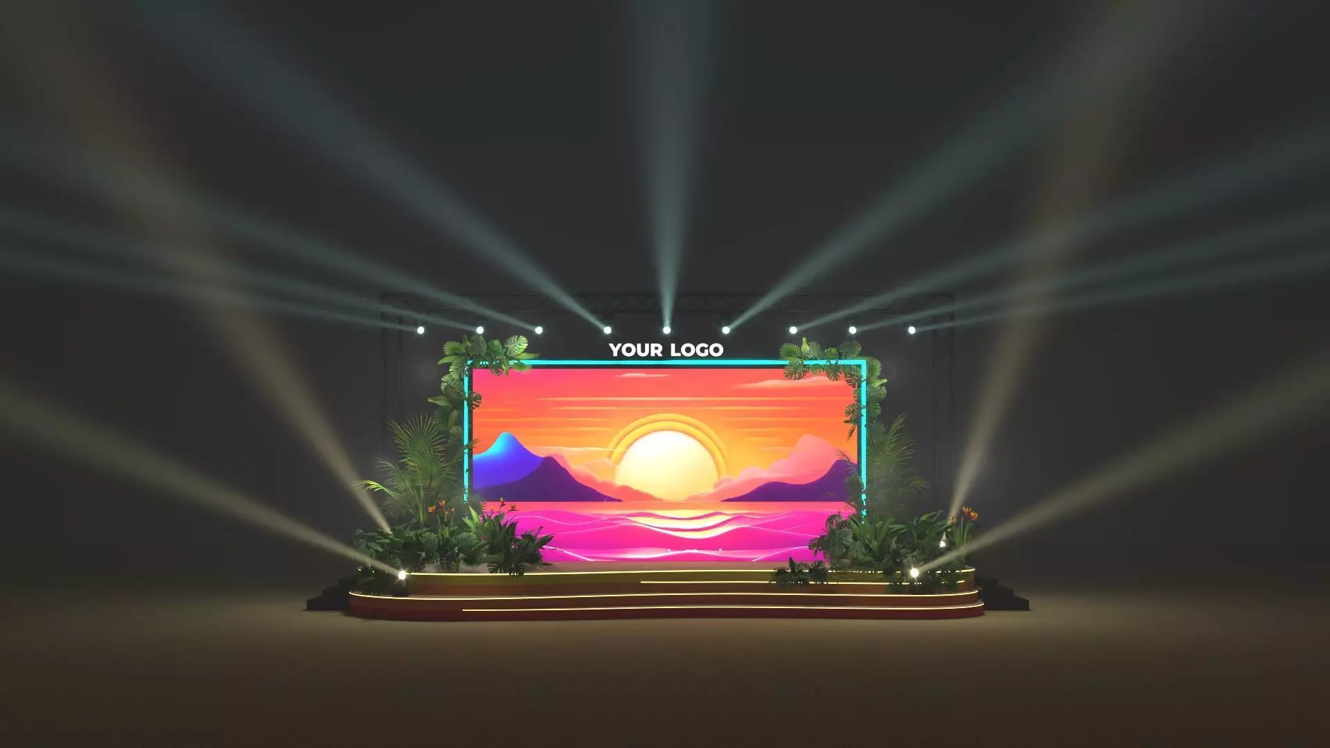 Tropical Stage Event 3D 3D print model_0