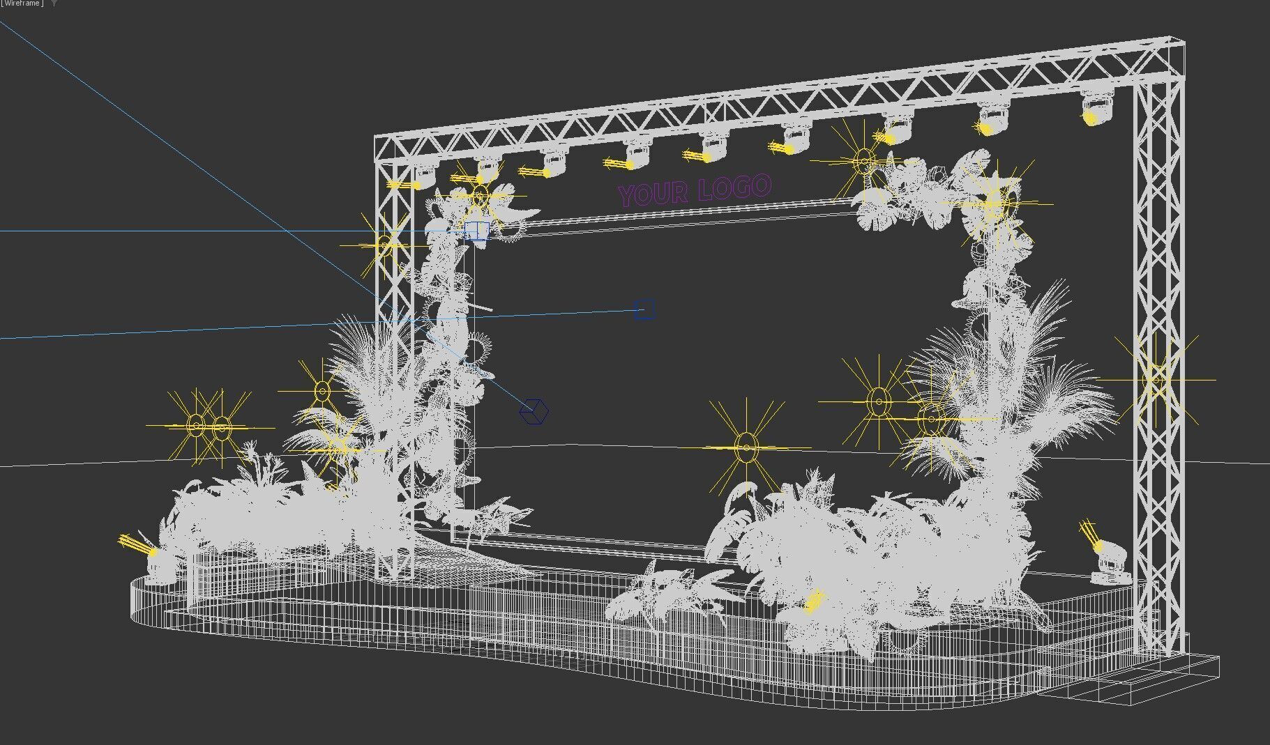 Tropical Stage Event 3D 3D print model_7