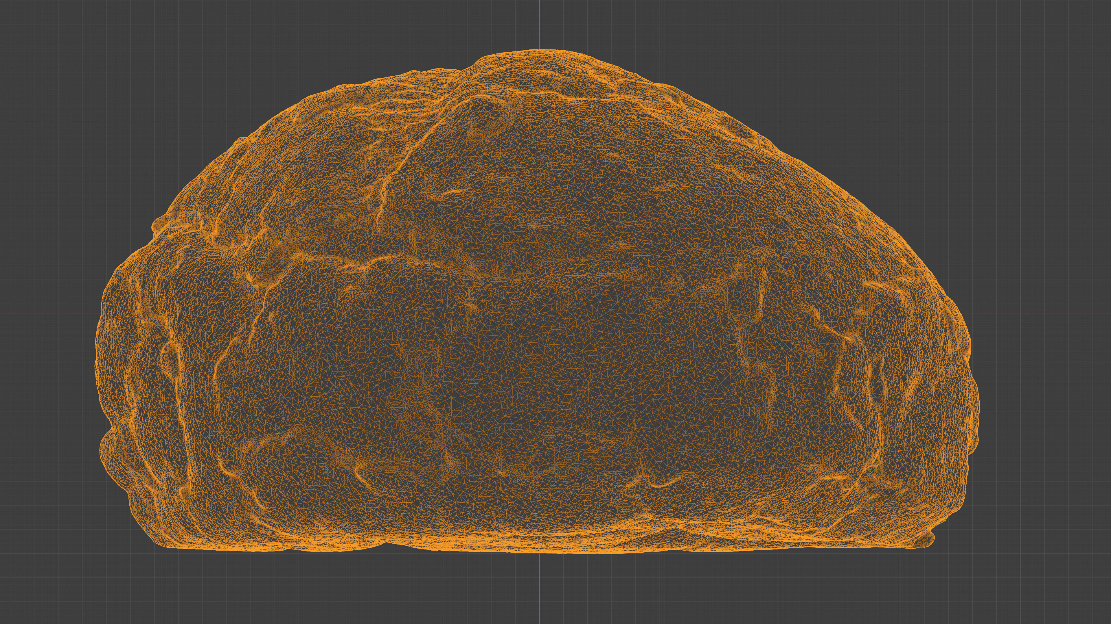 Photorealistic 3D scan of half a bread Low-poly 3D model_37