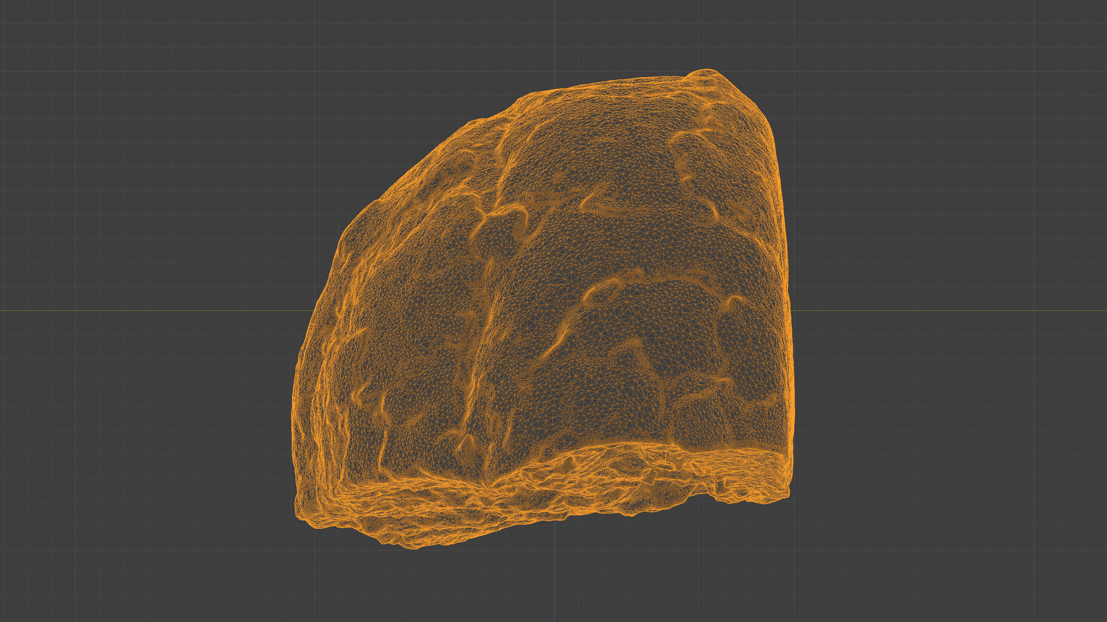 Photorealistic 3D scan of half a bread Low-poly 3D model_36