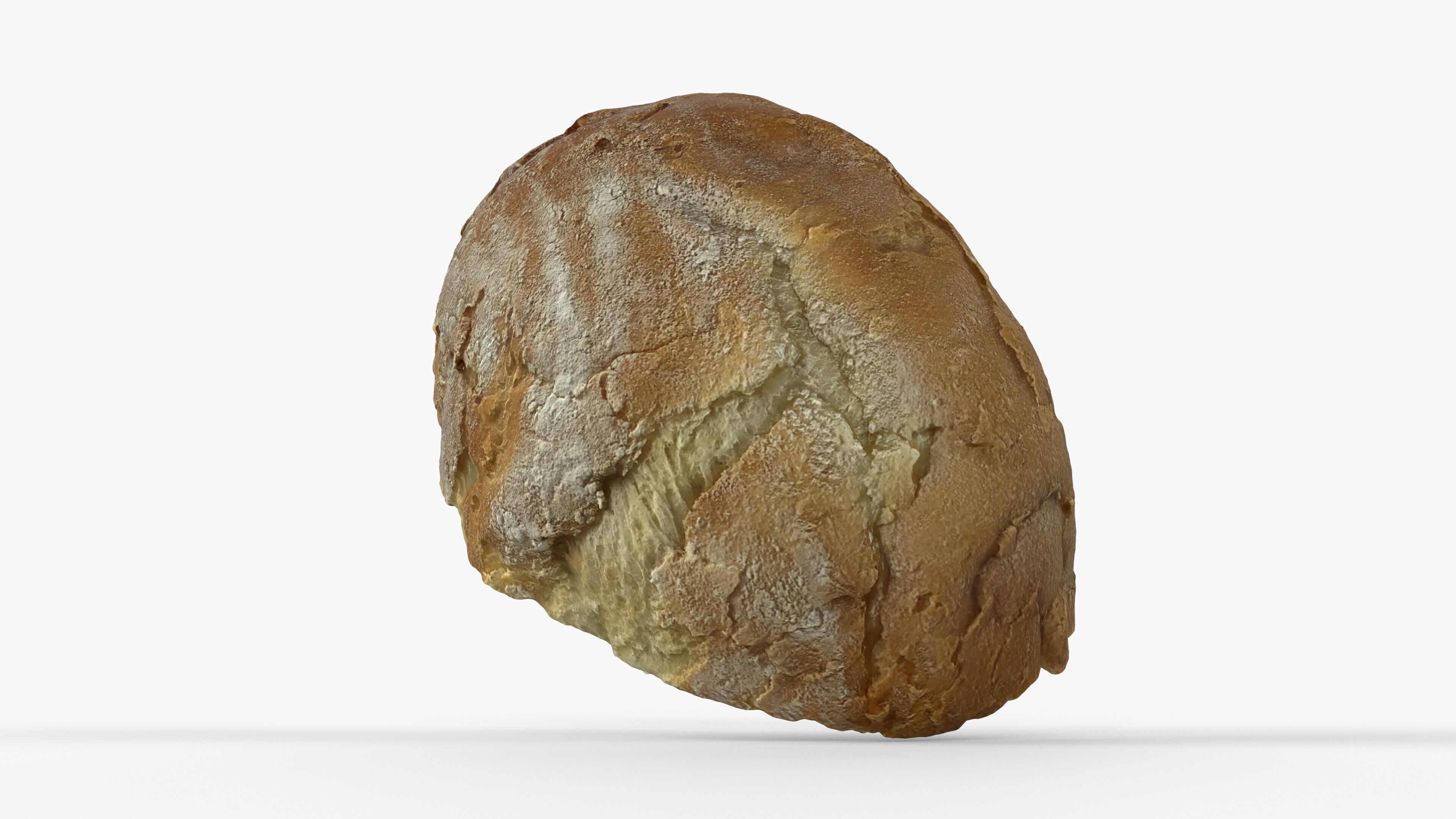 Photorealistic 3D scan of half a bread Low-poly 3D model_15