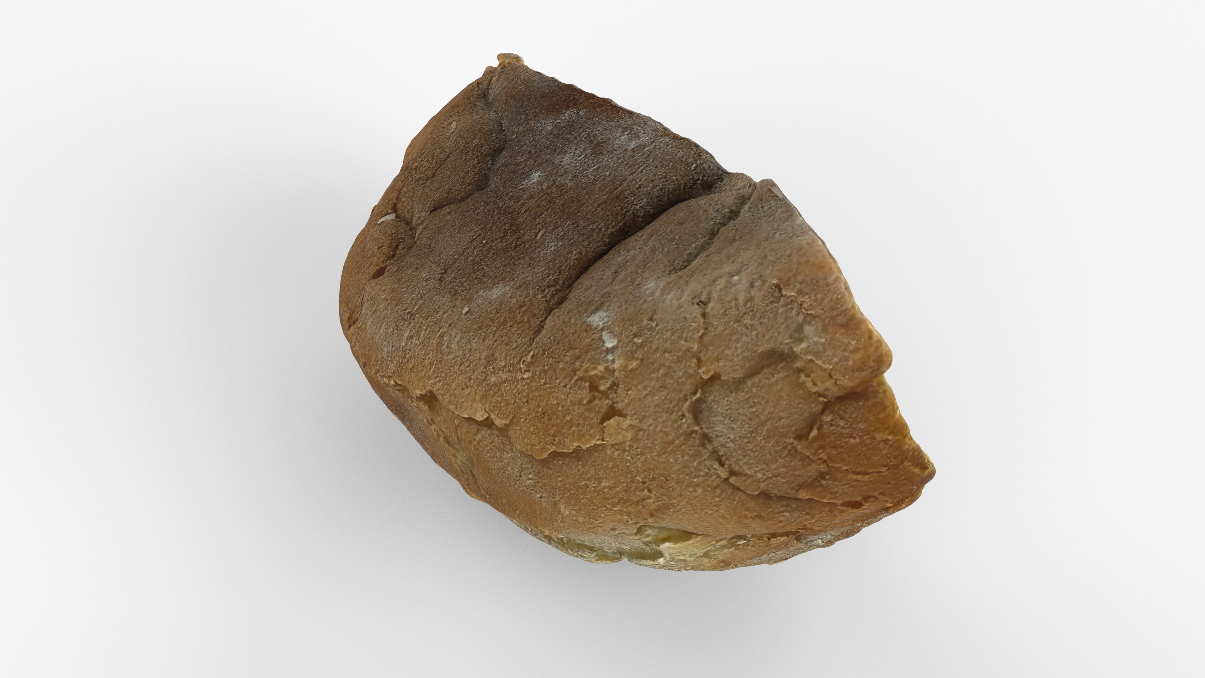 Photorealistic 3D scan of half a bread Low-poly 3D model_14