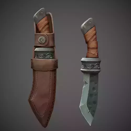 Magnus Knife Stylized Low-poly 3D model Low-poly 3D model