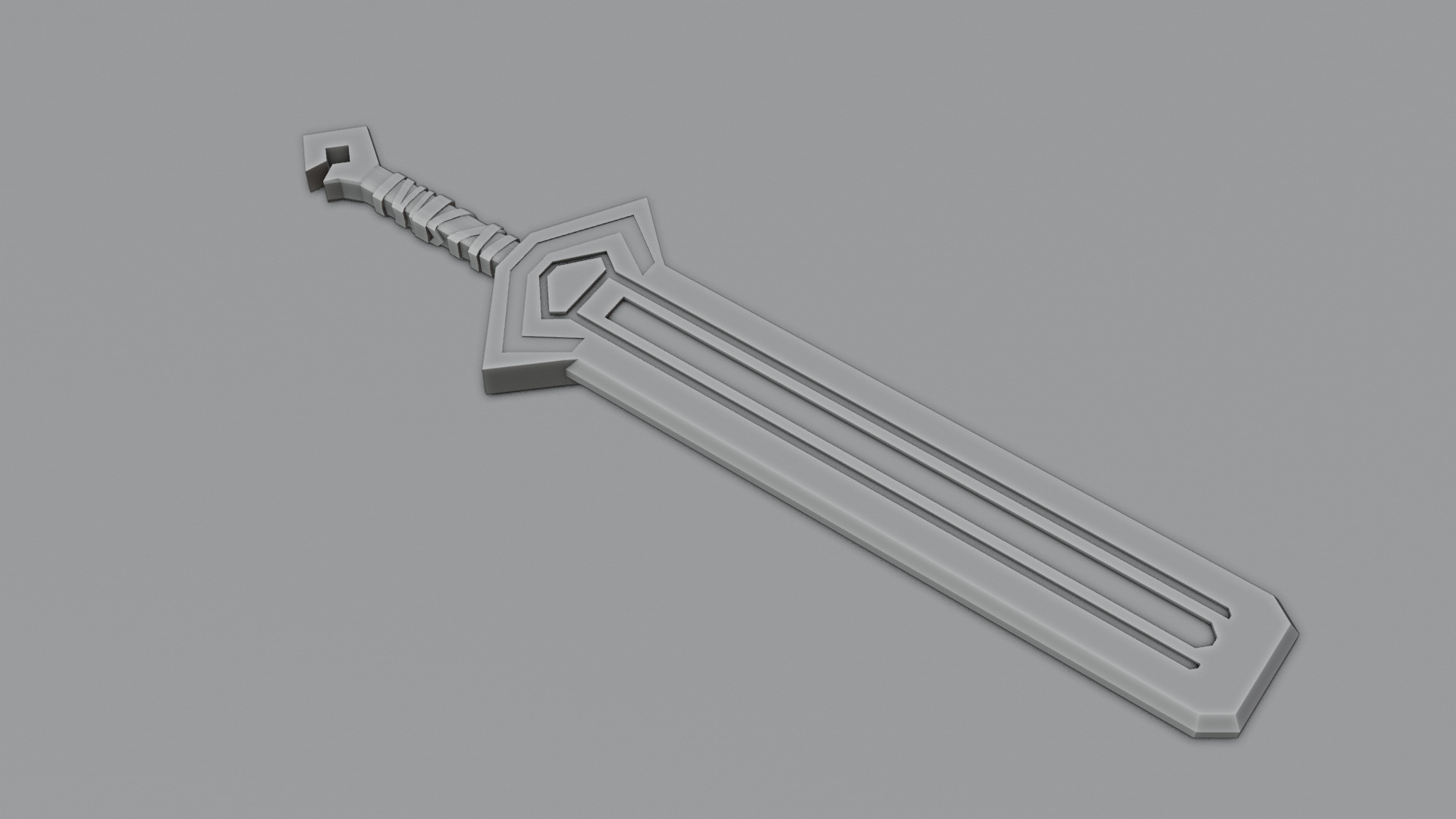 Low Poly stylized Sword Collection Base Mesh Low-poly 3D model_5