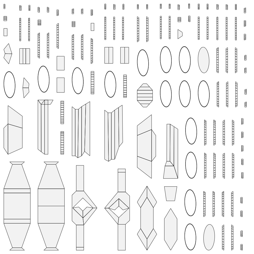 Low Poly stylized Sword Collection Base Mesh Low-poly 3D model_9