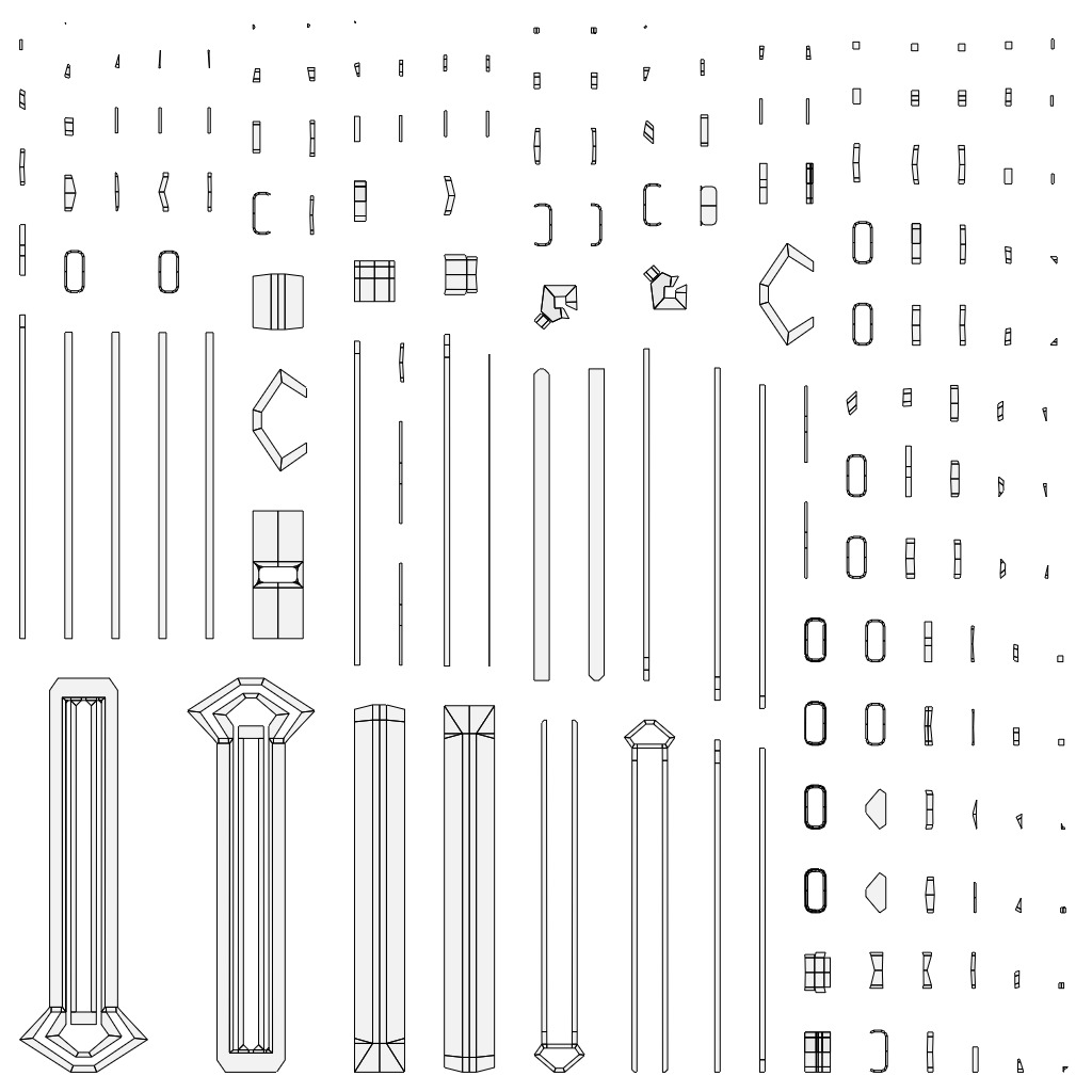 Low Poly stylized Sword Collection Base Mesh Low-poly 3D model_11
