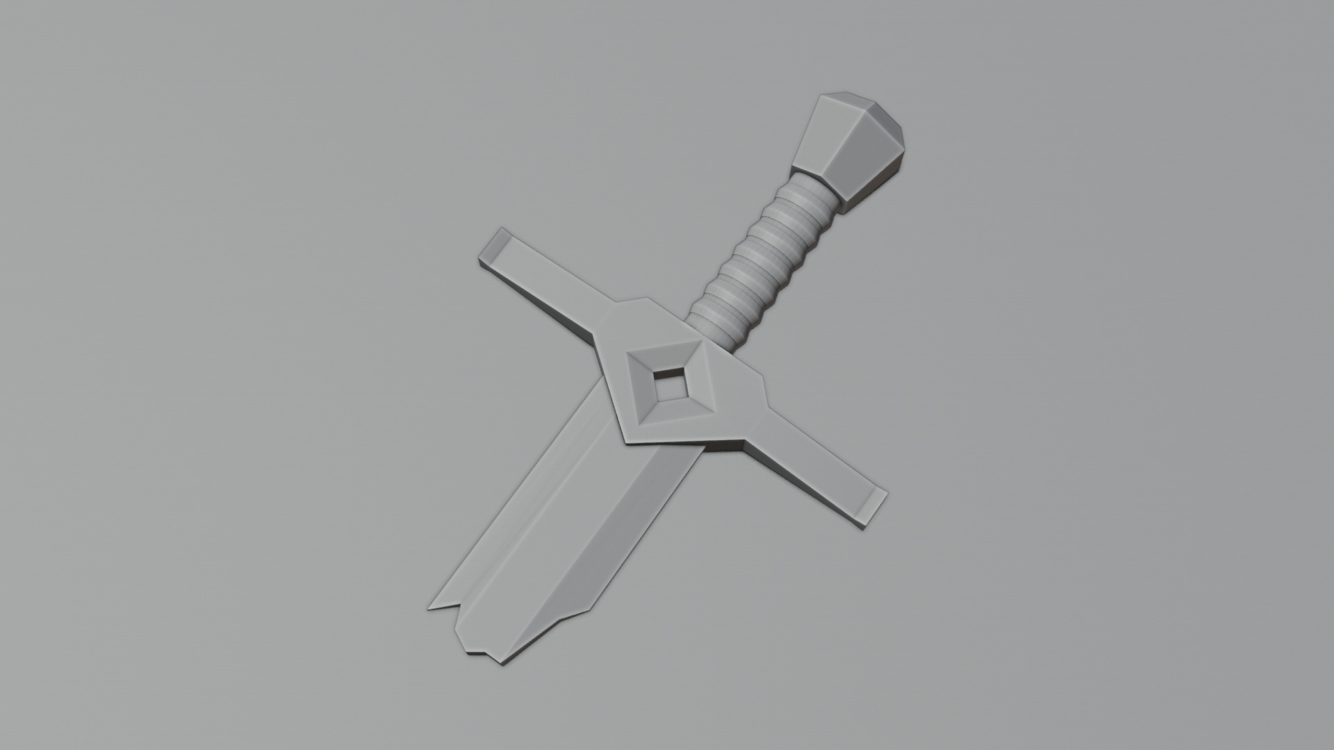 Low Poly stylized Sword Collection Base Mesh Low-poly 3D model_1