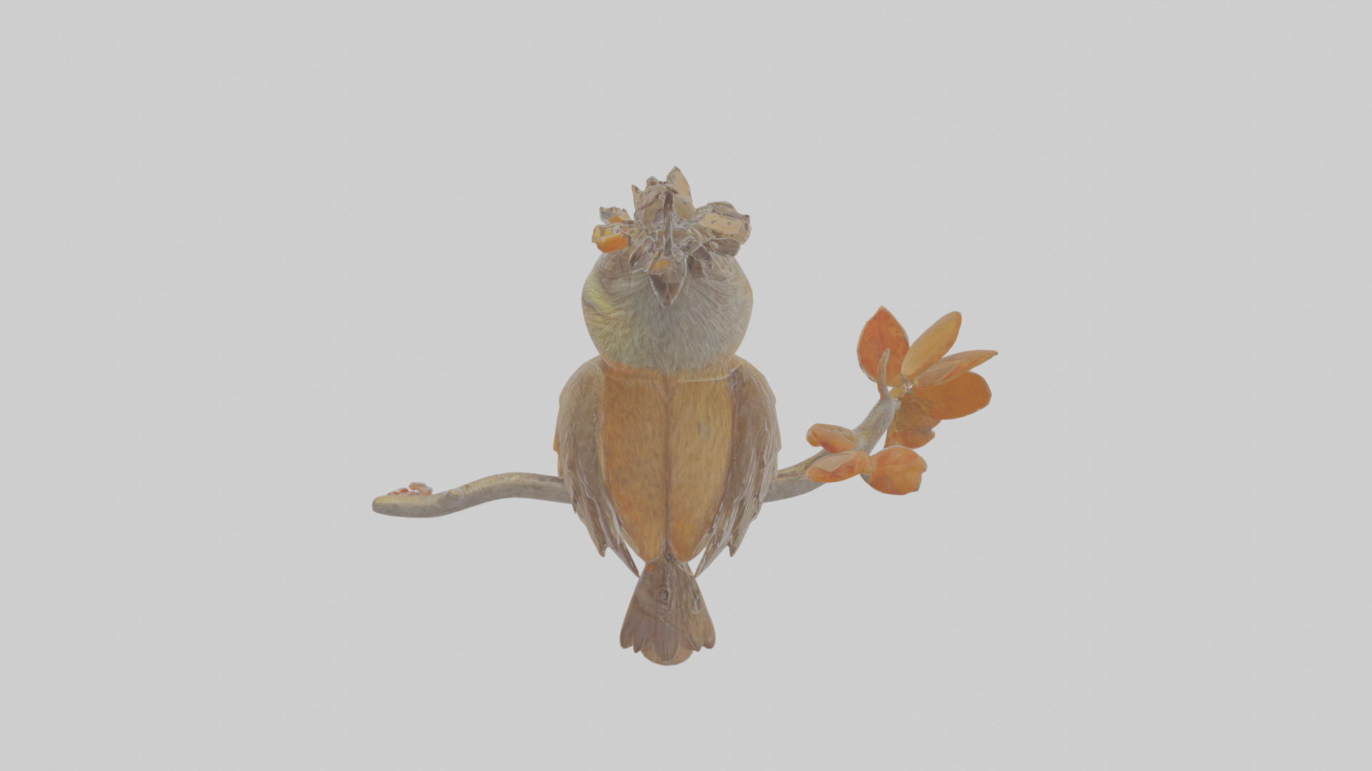 Cartoon Accentor Low-poly 3D model_23
