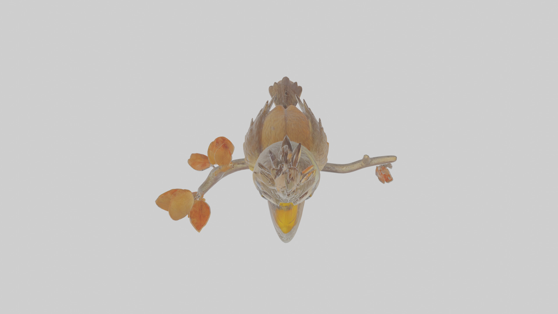 Cartoon Accentor Low-poly 3D model_21