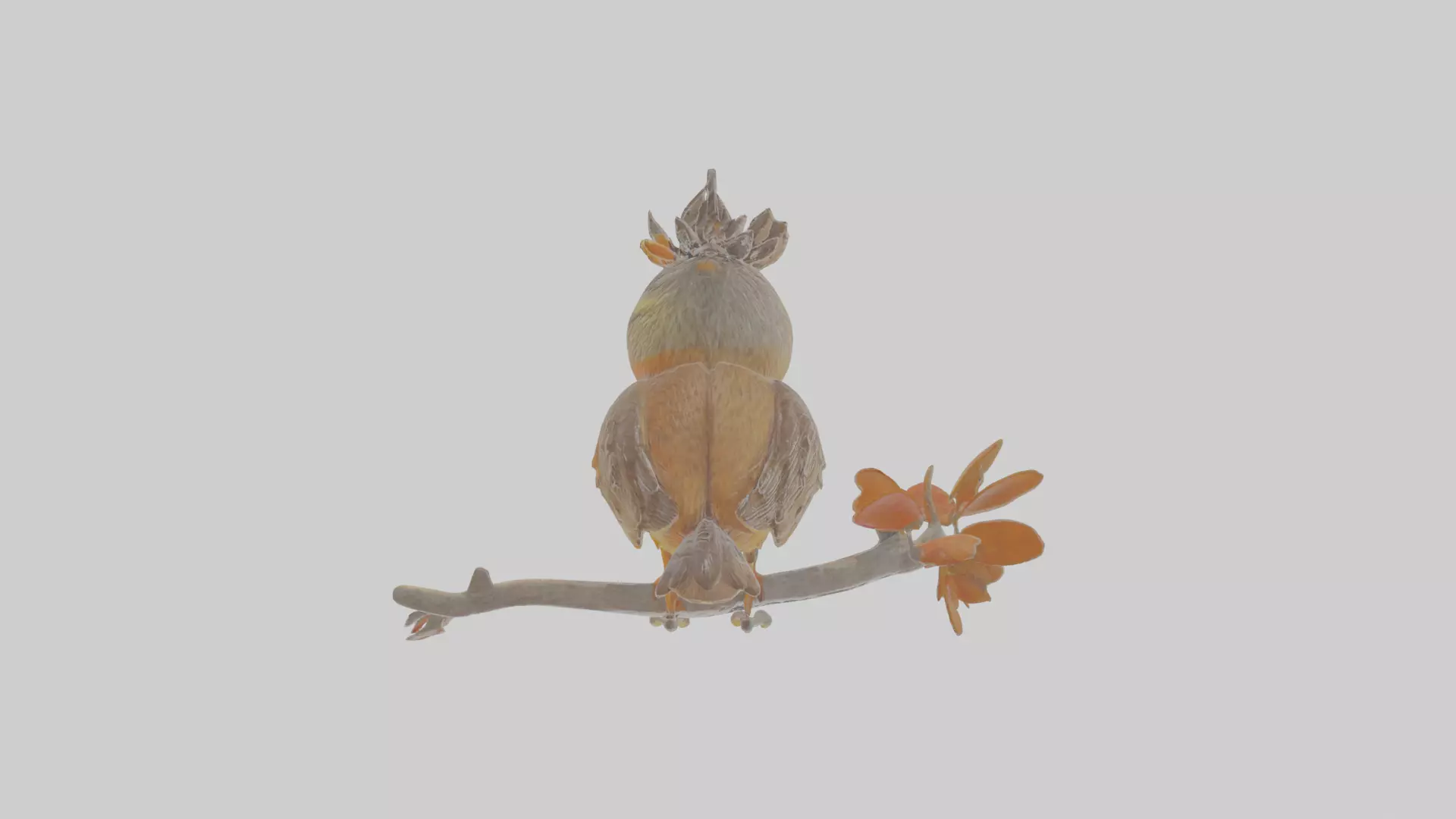 Cartoon Accentor Low-poly 3D model_0
