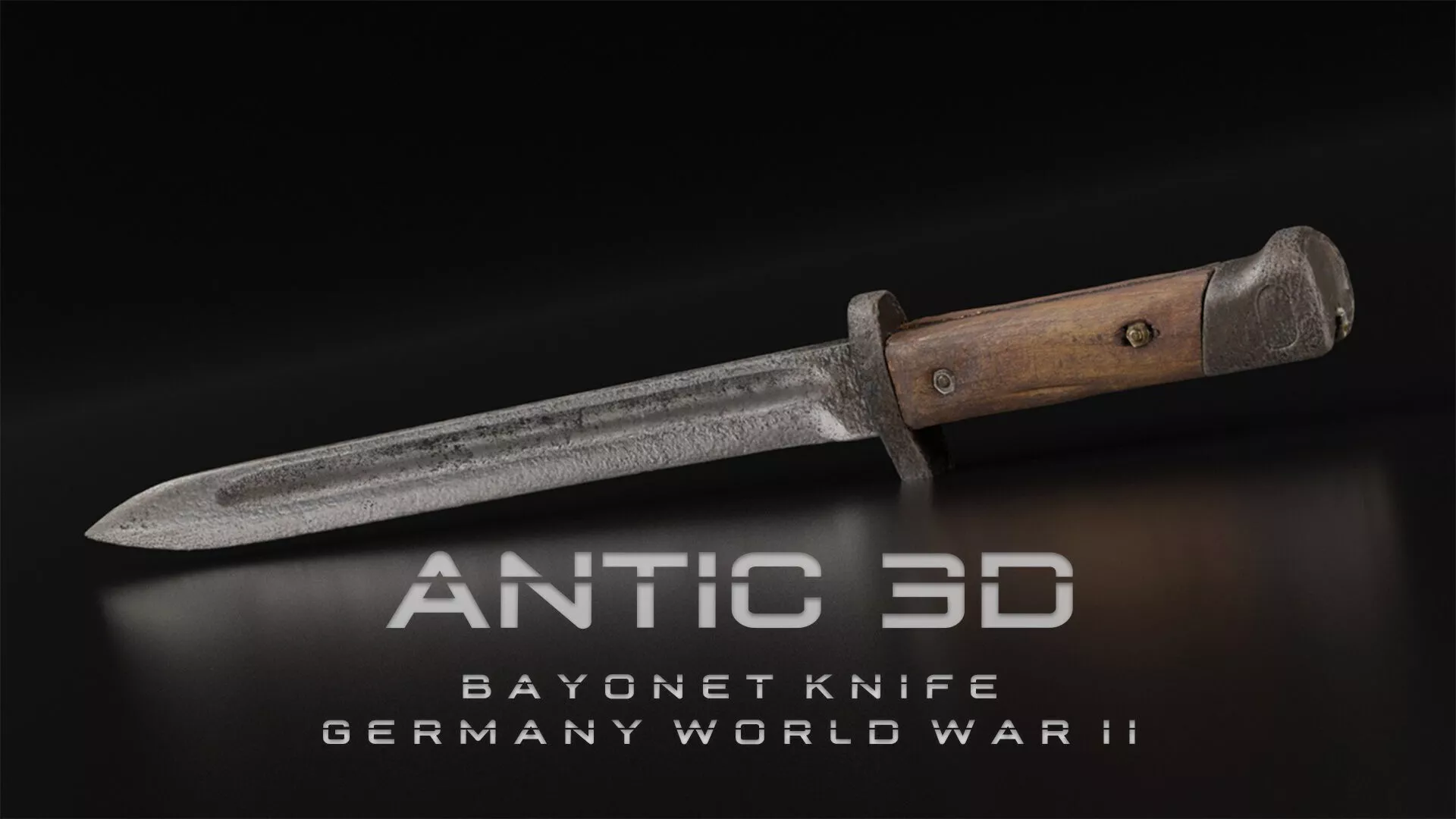 Bayonet Knife Germany World War II Low-poly 3D model