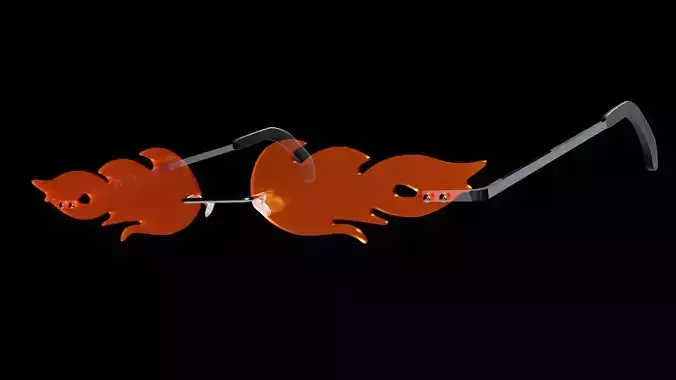 Aesthetic Fire Sunglasses 3D model