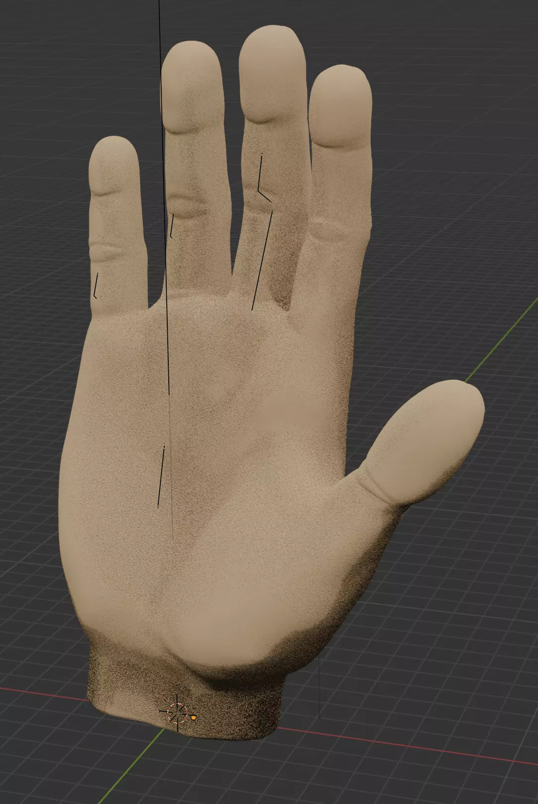 Hand with bones 3D model_0