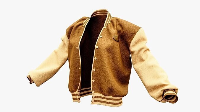 Oversized Bomber Jacket Low-poly 3D model