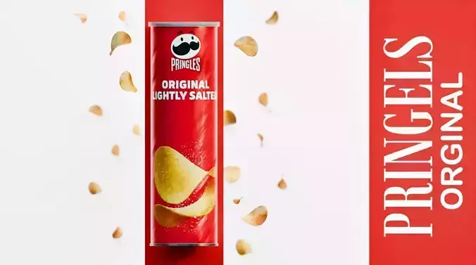 Pringles orginal lightly salted Low-poly 3D model