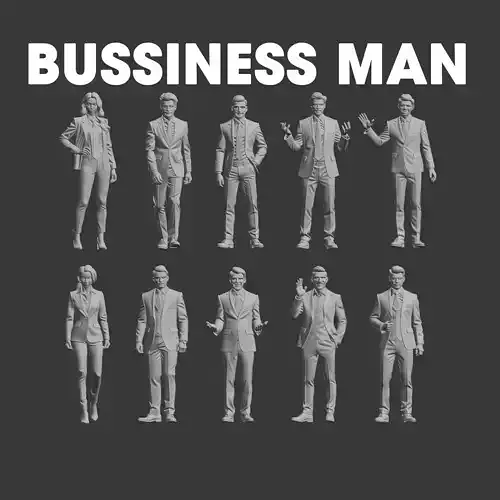 Business man figure 3D print model 3D print model