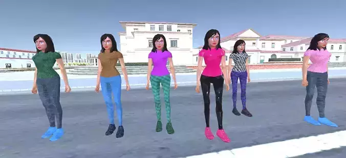 Lowpoly Females Pack - Rigged - Game Ready