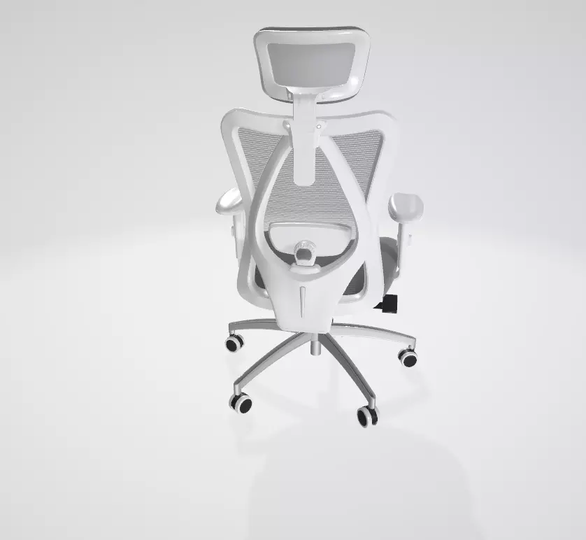 ergonomic office swivel chair Low-poly 3D model_0