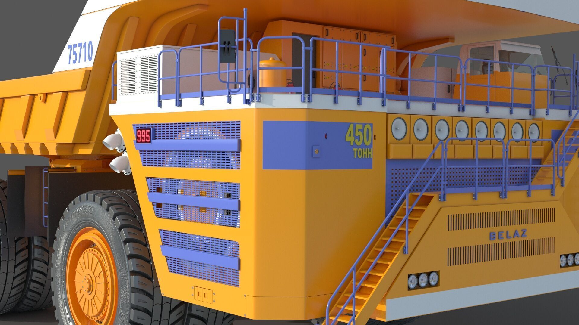 Belaz 75710 Mining Truck 3D model_8