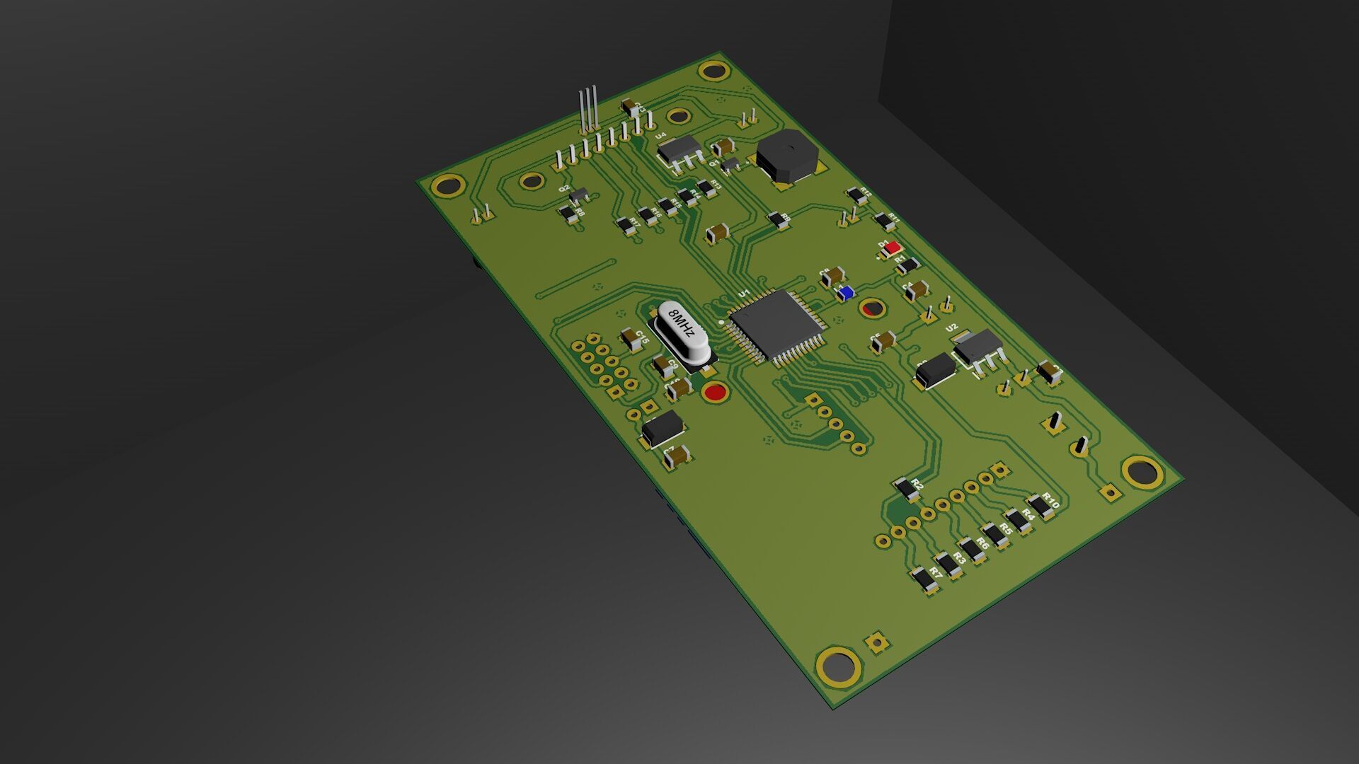PCB Board LCD display 3D model_3