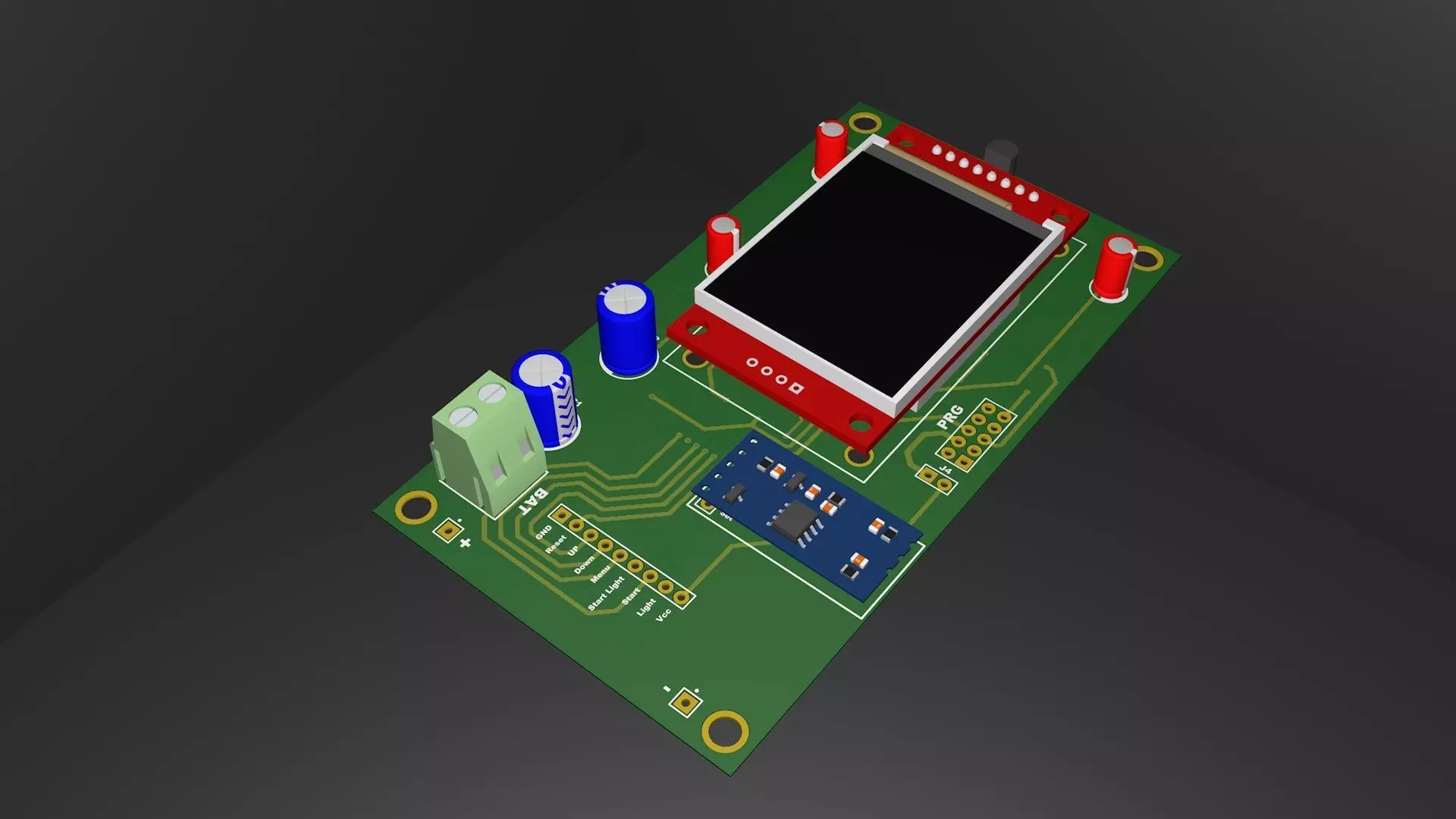 PCB Board LCD display 3D model_0
