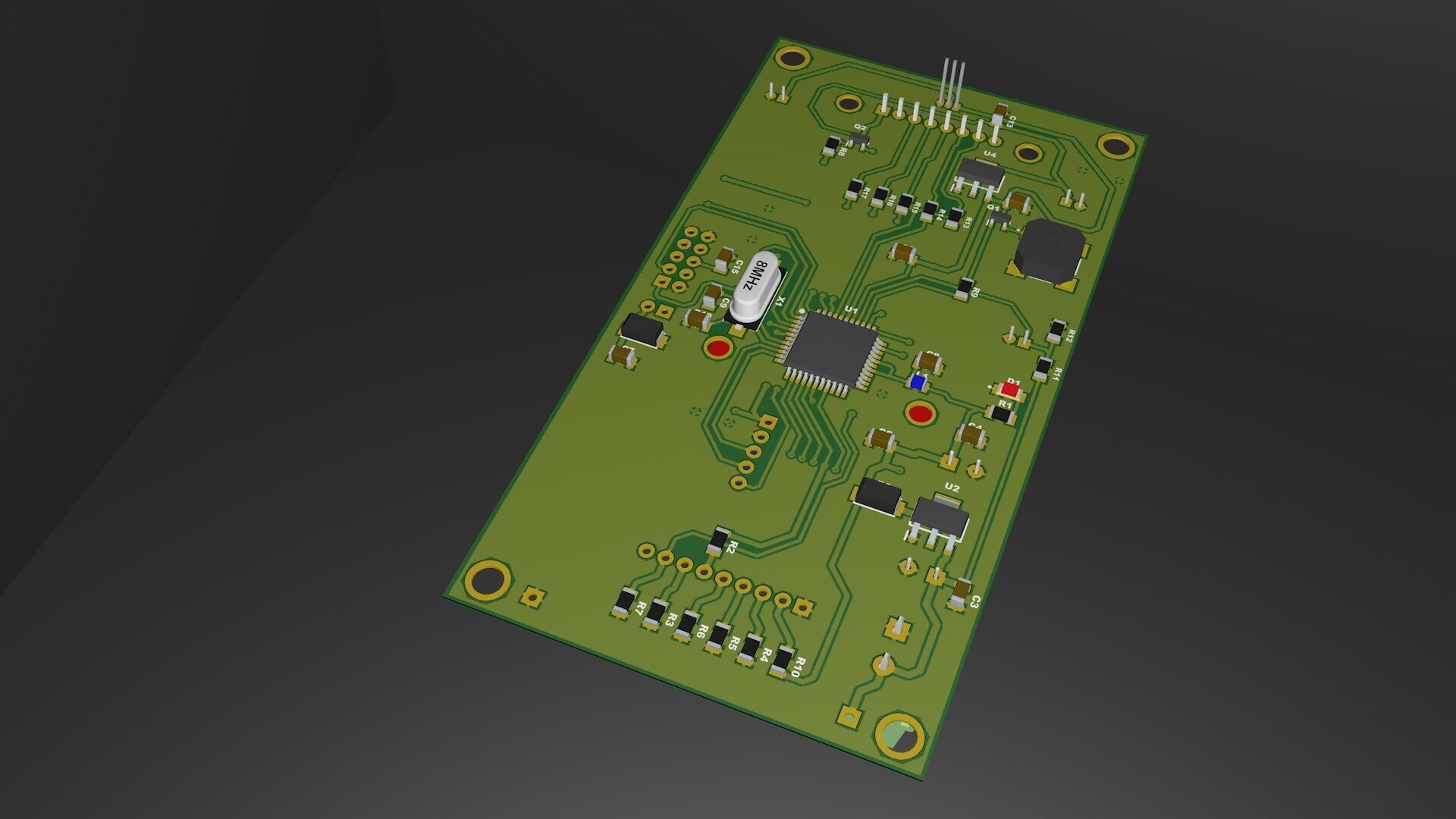 PCB Board LCD display 3D model_2