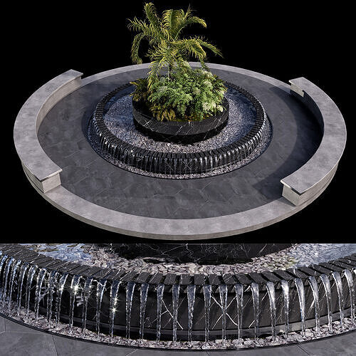 WATERFALL FOUNTAIN CASCADE  NO9 A 3D model